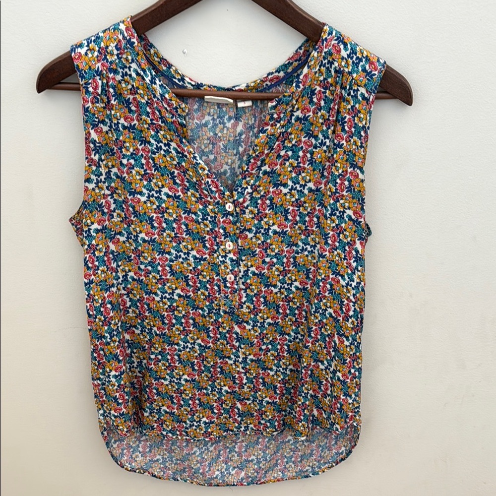 Ace Delivery Nordstrom Floral Sleeveless Top - Multicolor swing style Small